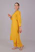 Veshbhoshaa Bluesaanchi Women'S Yellow Kurti With Trouser Pajama Set